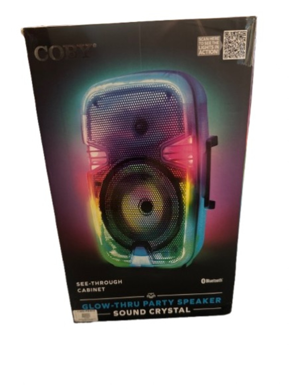 Coby Glow-Thru Party Speaker - Multi-Color LED Portable Bluetooth Speaker
